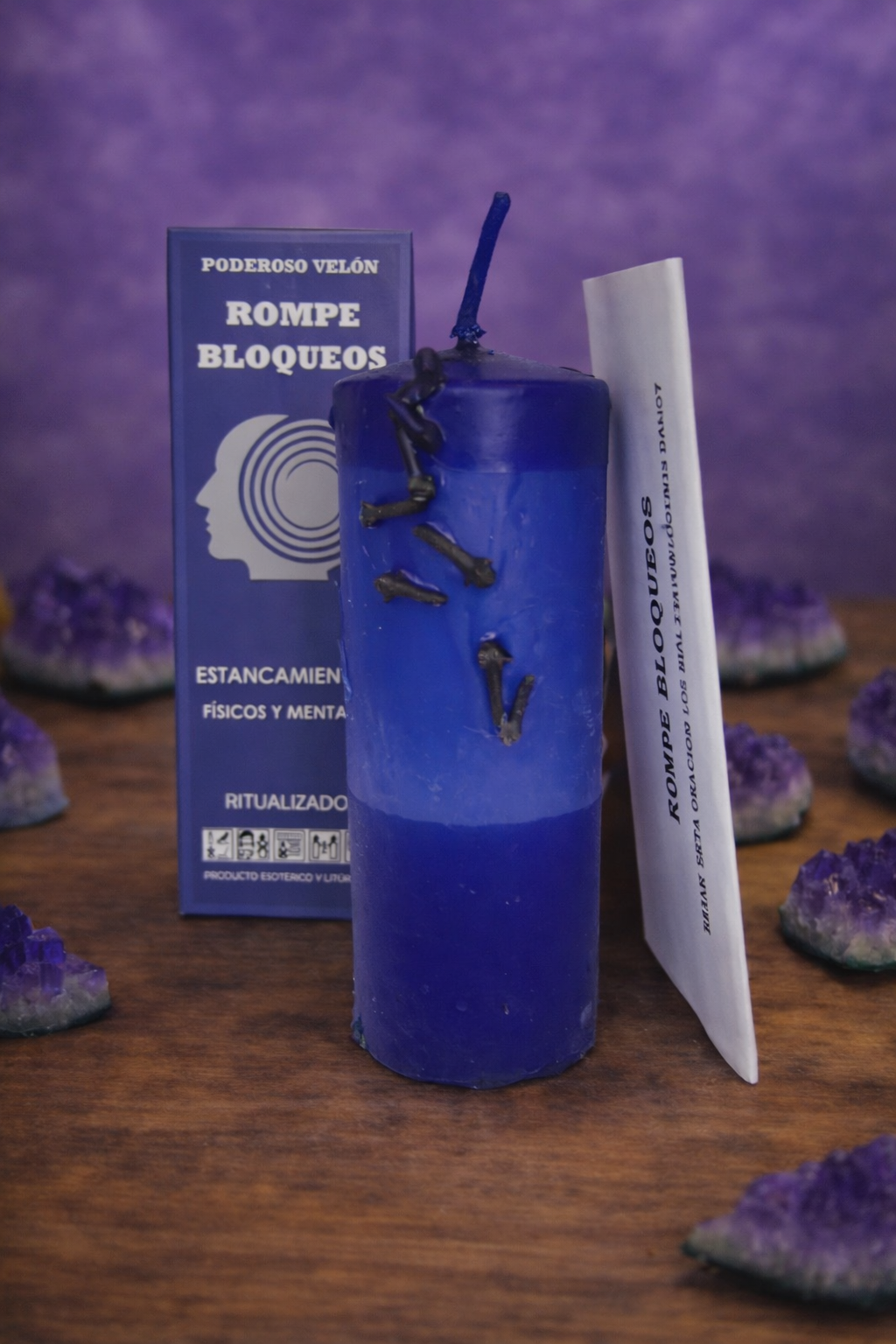 Velón Preparado Rompe Bloqueos – Limpieza Espiritual, Apertura de Caminos y Liberación Energética