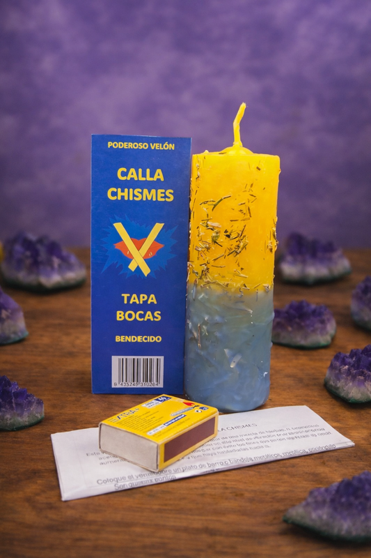 Velón Preparado Calla Chismes – Protección Contra Envidias, Malas Lenguas y Energías Negativas