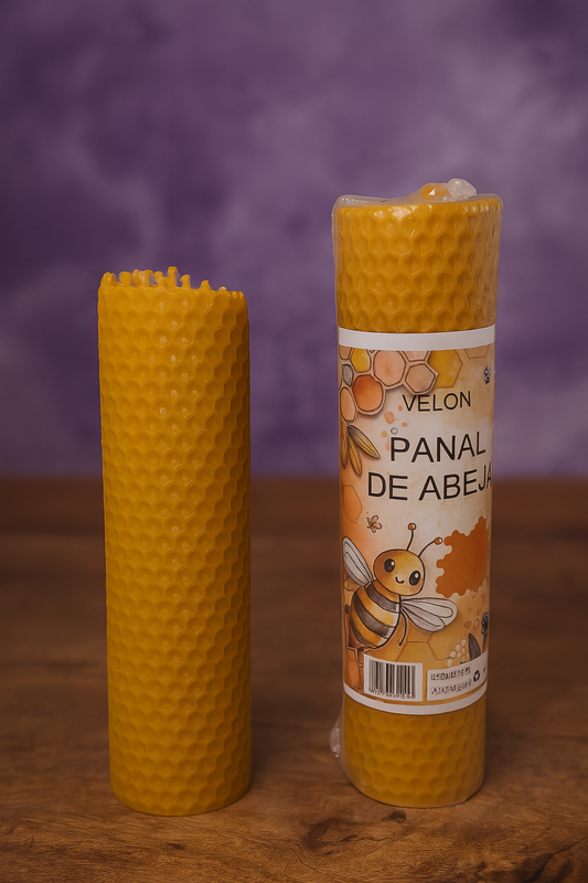 Velón de Cera Virgen de Abeja | 100% Natural para Rituales y Limpiezas Energéticas