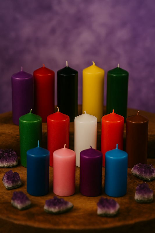 Velones de Colores – Vela Esotérica Artesanal para Rituales y Energía