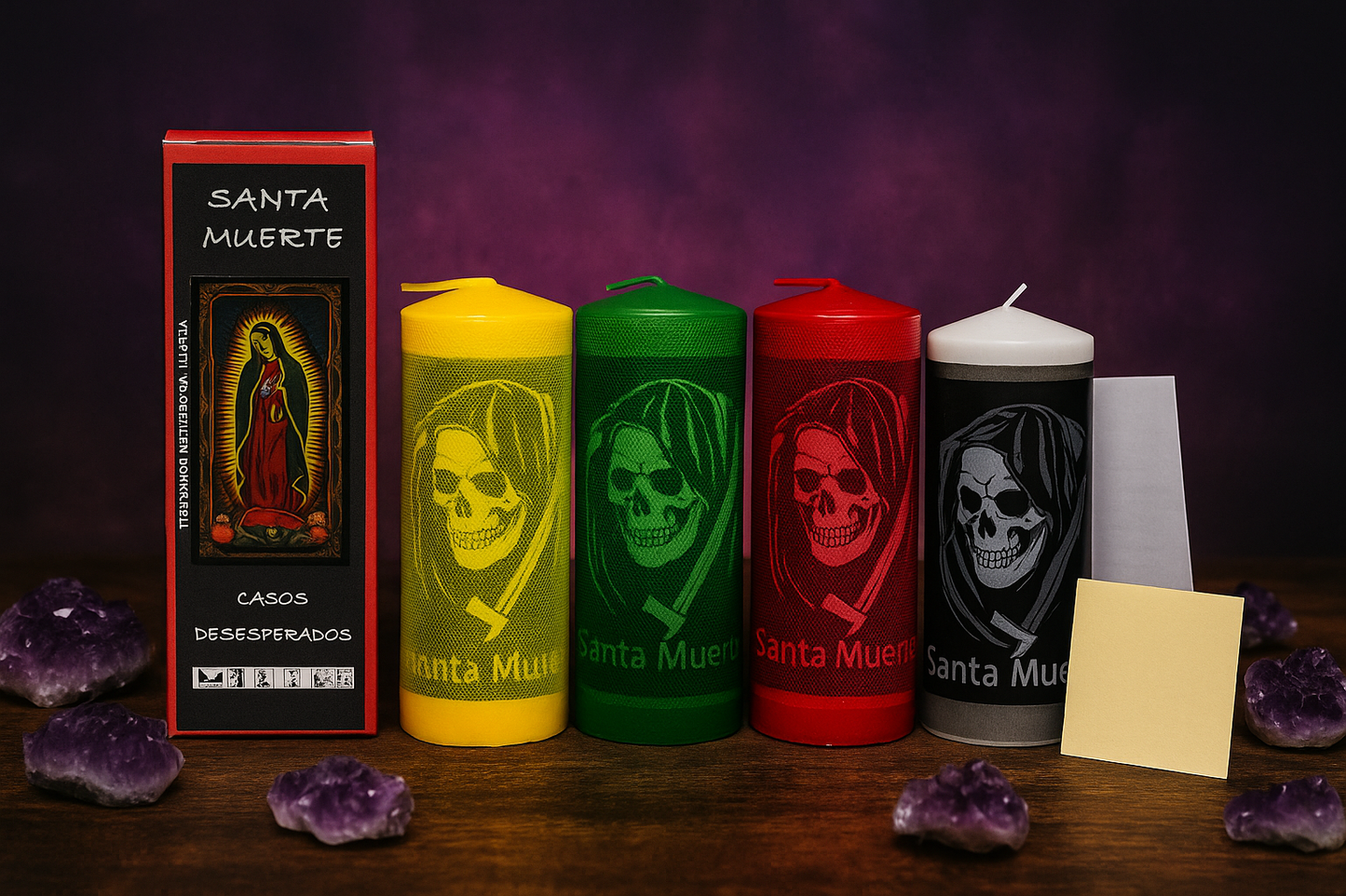 Velón Santa Muerte Casos Desesperados – Ritual Esotérico de Protección y Milagros