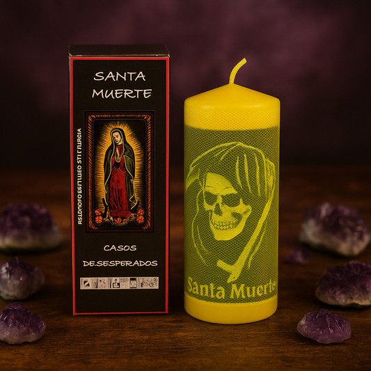 Velón Santa Muerte Casos Desesperados – Ritual Esotérico de Protección y Milagros