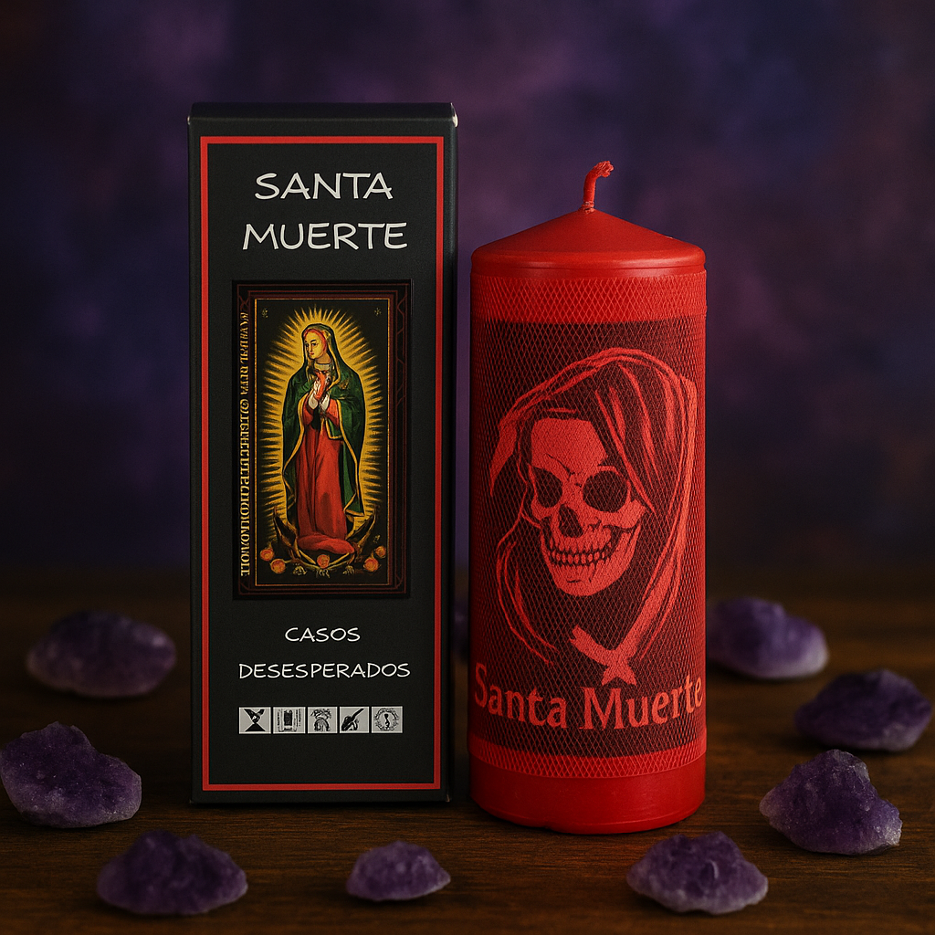 Velón Santa Muerte Casos Desesperados – Ritual Esotérico de Protección y Milagros